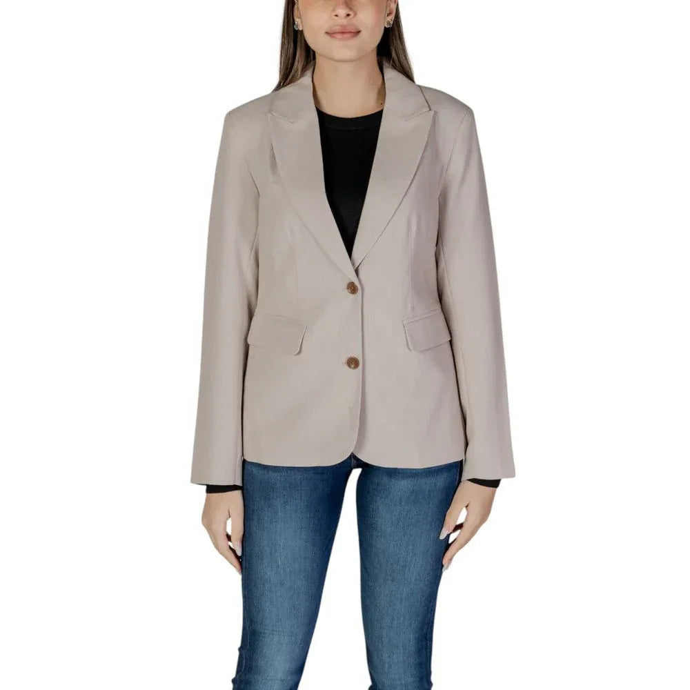 Only Beige Recycled Polyester Blazer - Zeiniez