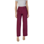 Street One Purple Viscose Casual Pants - Zeiniez