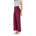 Street One Purple Viscose Casual Pants - Zeiniez