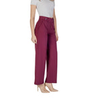 Street One Purple Viscose Casual Pants - Zeiniez