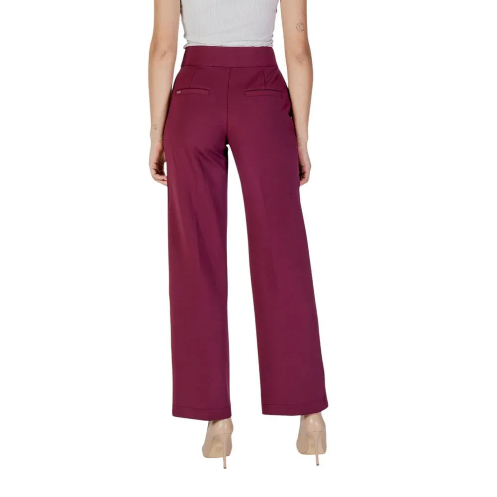 Street One Purple Viscose Casual Pants - Zeiniez