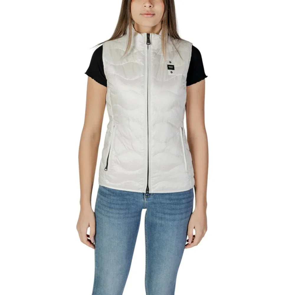 Blauer White Polyamide Sleveless Jacket - Zeiniez