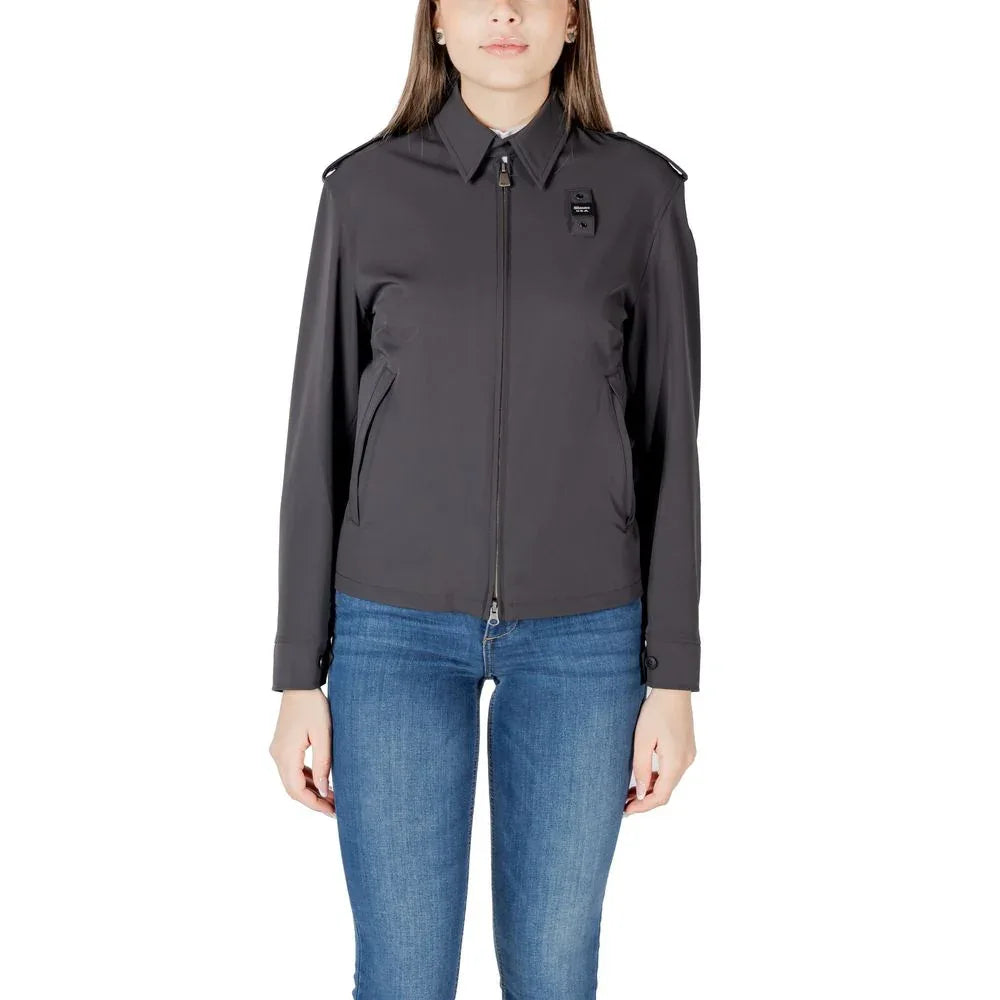 Blauer Black Polyamide Biker Jacket - Zeiniez