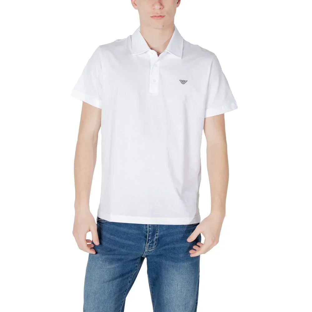 Emporio Armani Underwear White Cotton Polo Shirt - Zeiniez