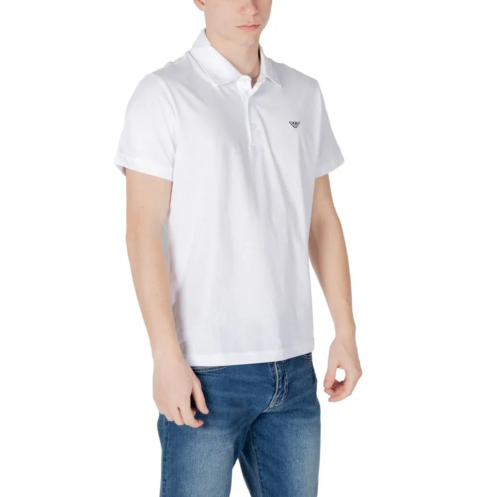 Emporio Armani Underwear White Cotton Polo Shirt - Zeiniez
