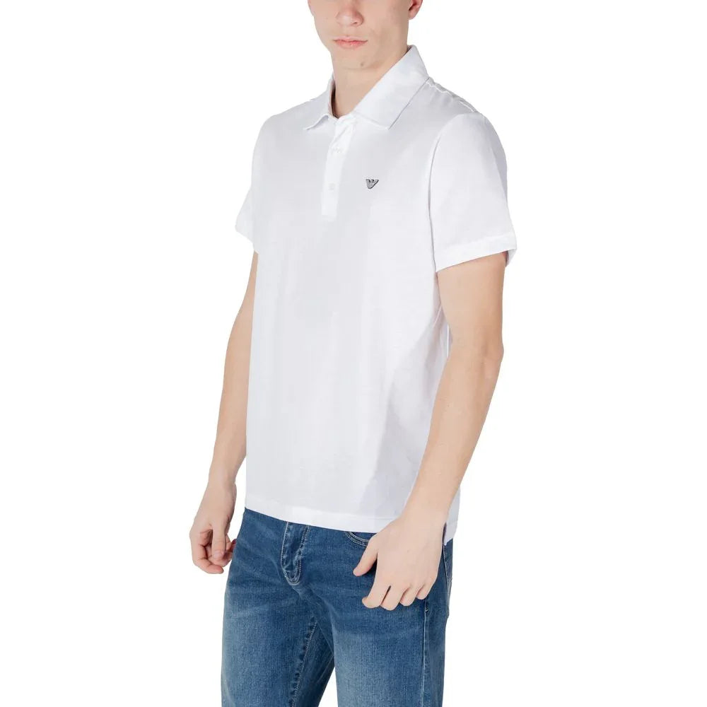 Emporio Armani Underwear White Cotton Polo Shirt - Zeiniez