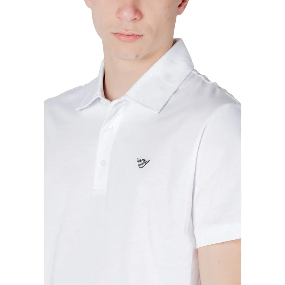 Emporio Armani Underwear White Cotton Polo Shirt - Zeiniez