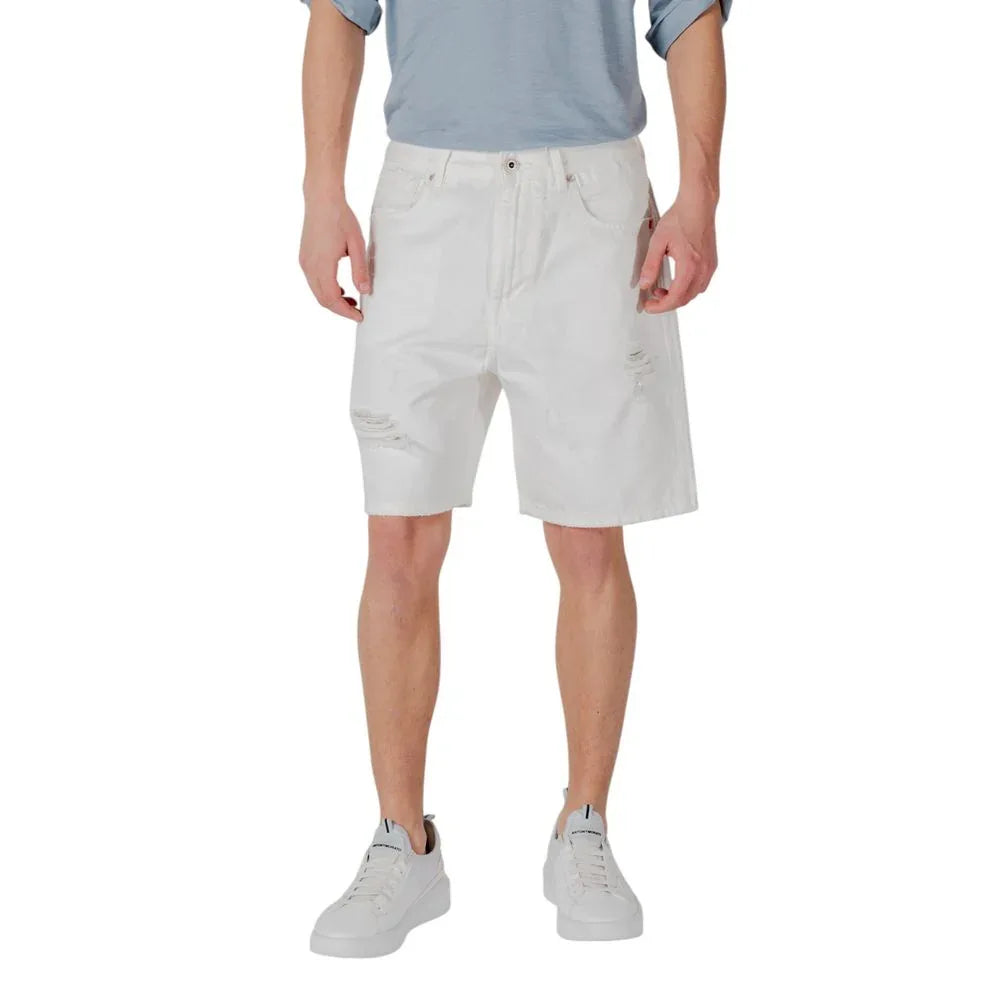 Gianni Lupo White Cotton Bermuda Shorts - Zeiniez