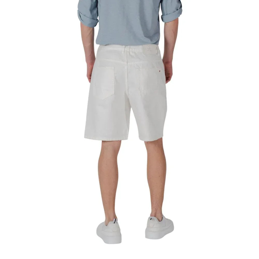 Gianni Lupo White Cotton Bermuda Shorts - Zeiniez