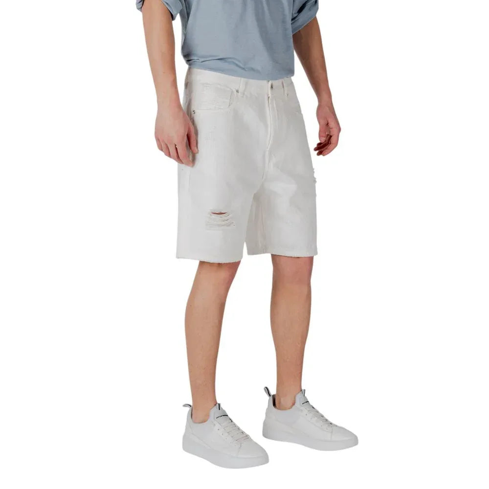 Gianni Lupo White Cotton Bermuda Shorts - Zeiniez