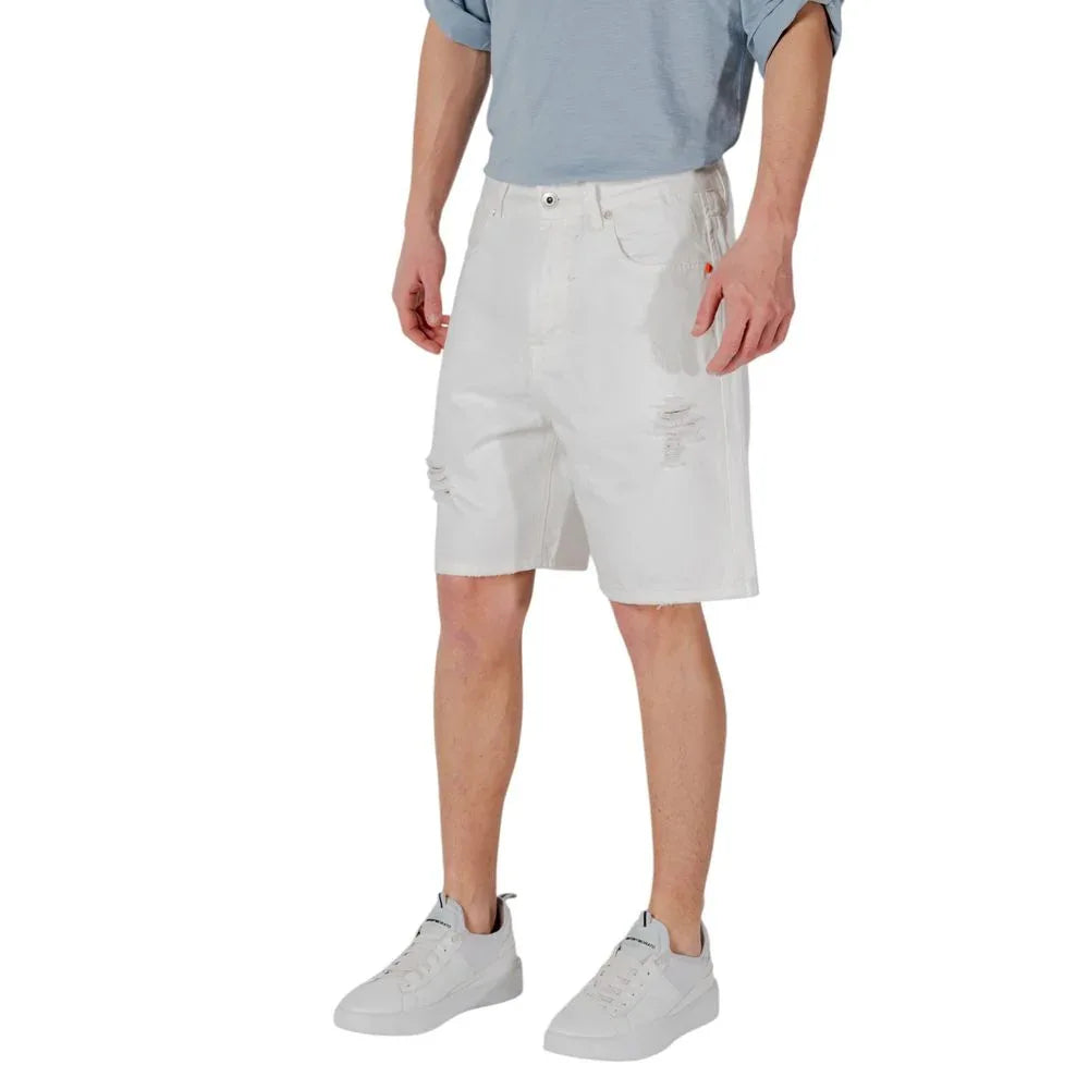 Gianni Lupo White Cotton Bermuda Shorts - Zeiniez