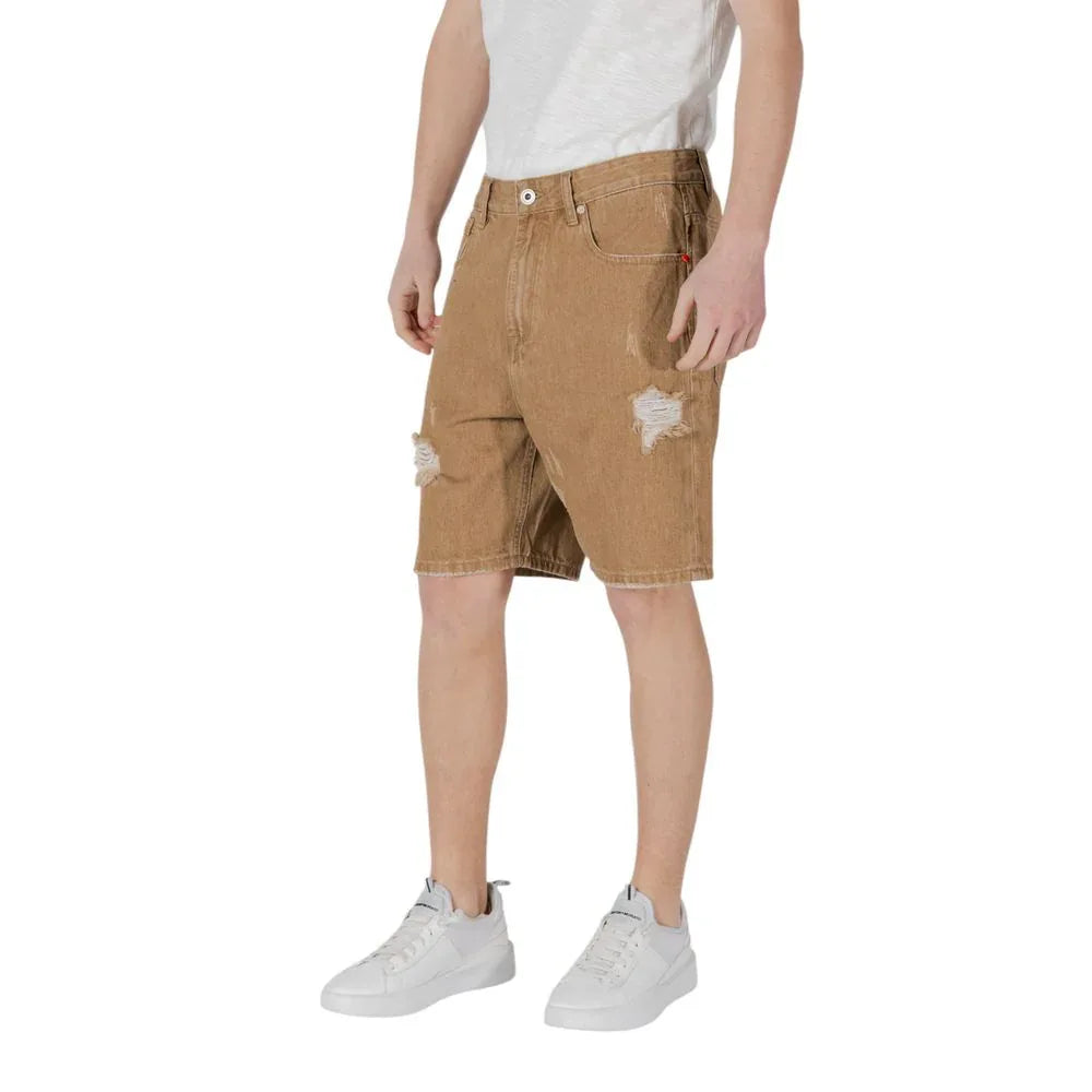 Gianni Lupo Beige Cotton Bermuda Shorts - Zeiniez
