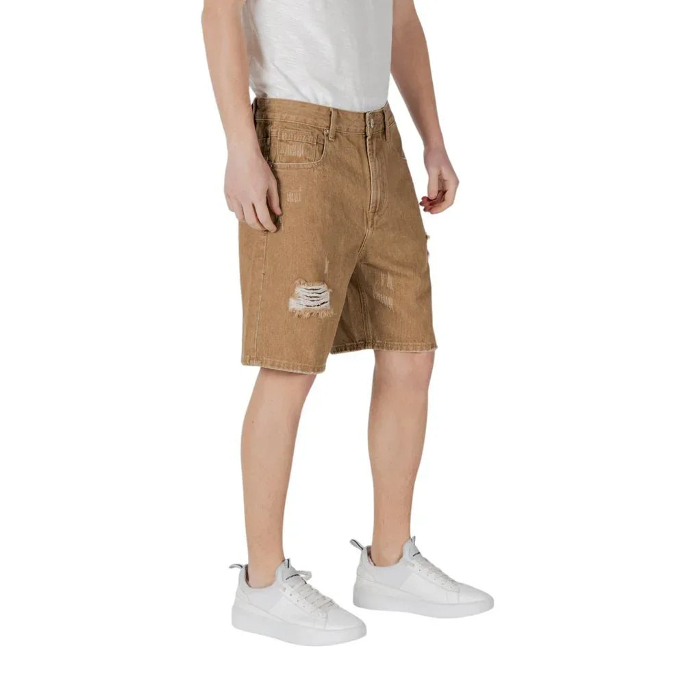 Gianni Lupo Beige Cotton Bermuda Shorts - Zeiniez