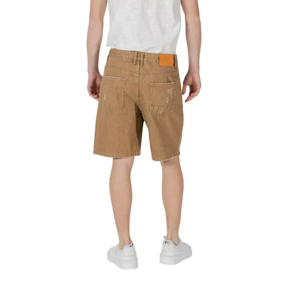 Gianni Lupo Beige Cotton Bermuda Shorts - Zeiniez
