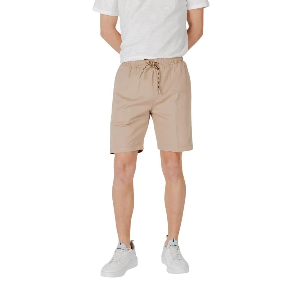 Gianni Lupo Beige Cotton Bermuda Shorts - Zeiniez