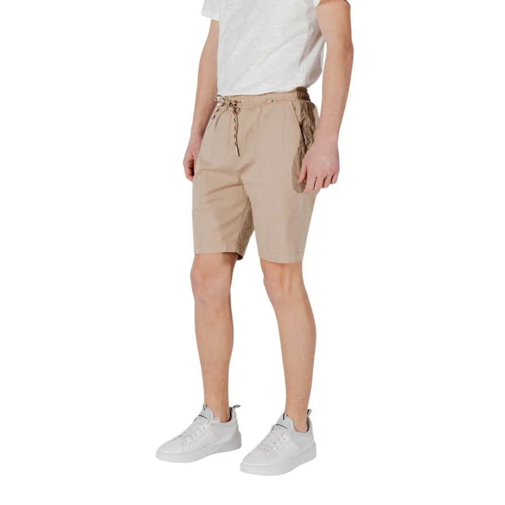 Gianni Lupo Beige Cotton Bermuda Shorts - Zeiniez