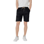 Gianni Lupo Black Cotton Bermuda Shorts - Zeiniez