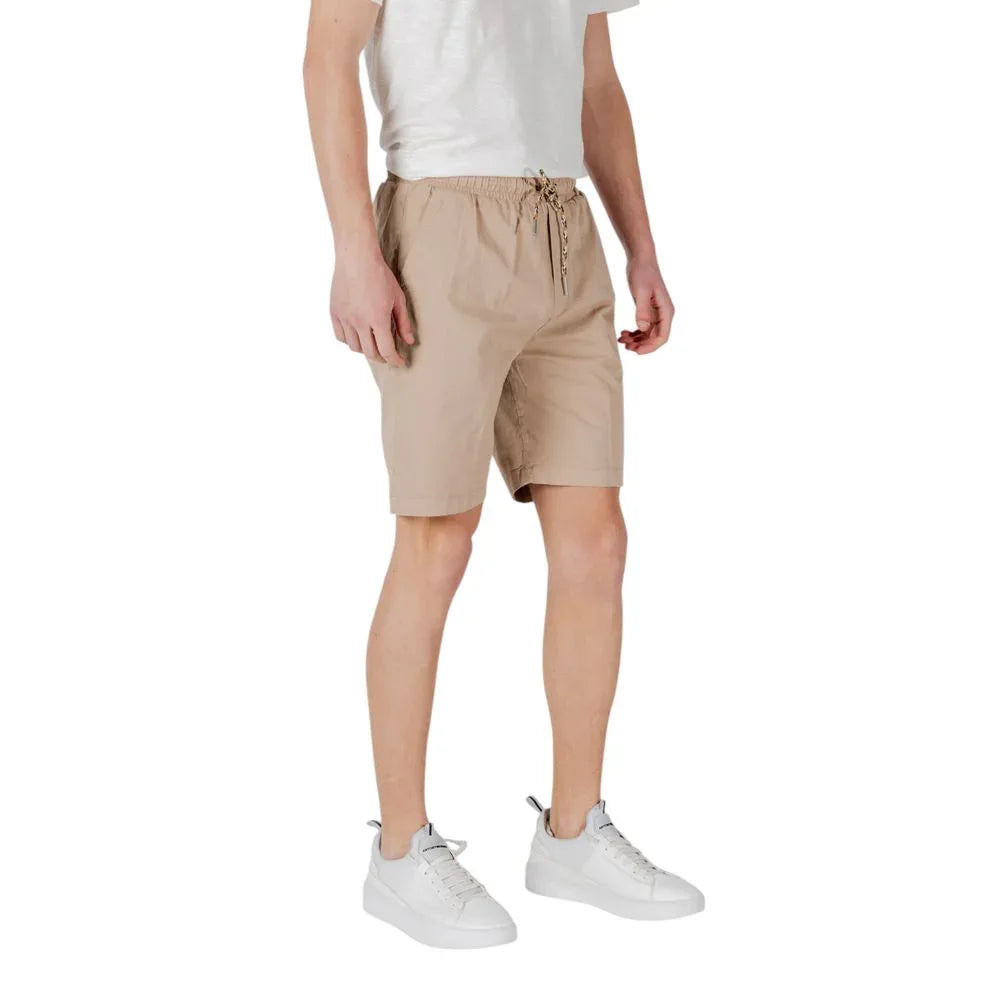 Gianni Lupo Beige Cotton Bermuda Shorts - Zeiniez