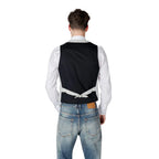 Gianni Lupo Black Linen Waistcoat - Zeiniez