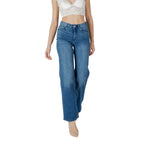 ICHI Blue Cotton Relaxed Fit Jeans - Zeiniez