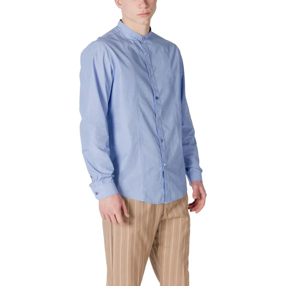 Gianni Lupo Blue Cotton Shirt - Zeiniez
