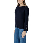Street One Blue Polyester Sweatshirt - Zeiniez