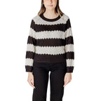 Jacqueline De Yong Black And White Marabou Sweatshirt - Zeiniez
