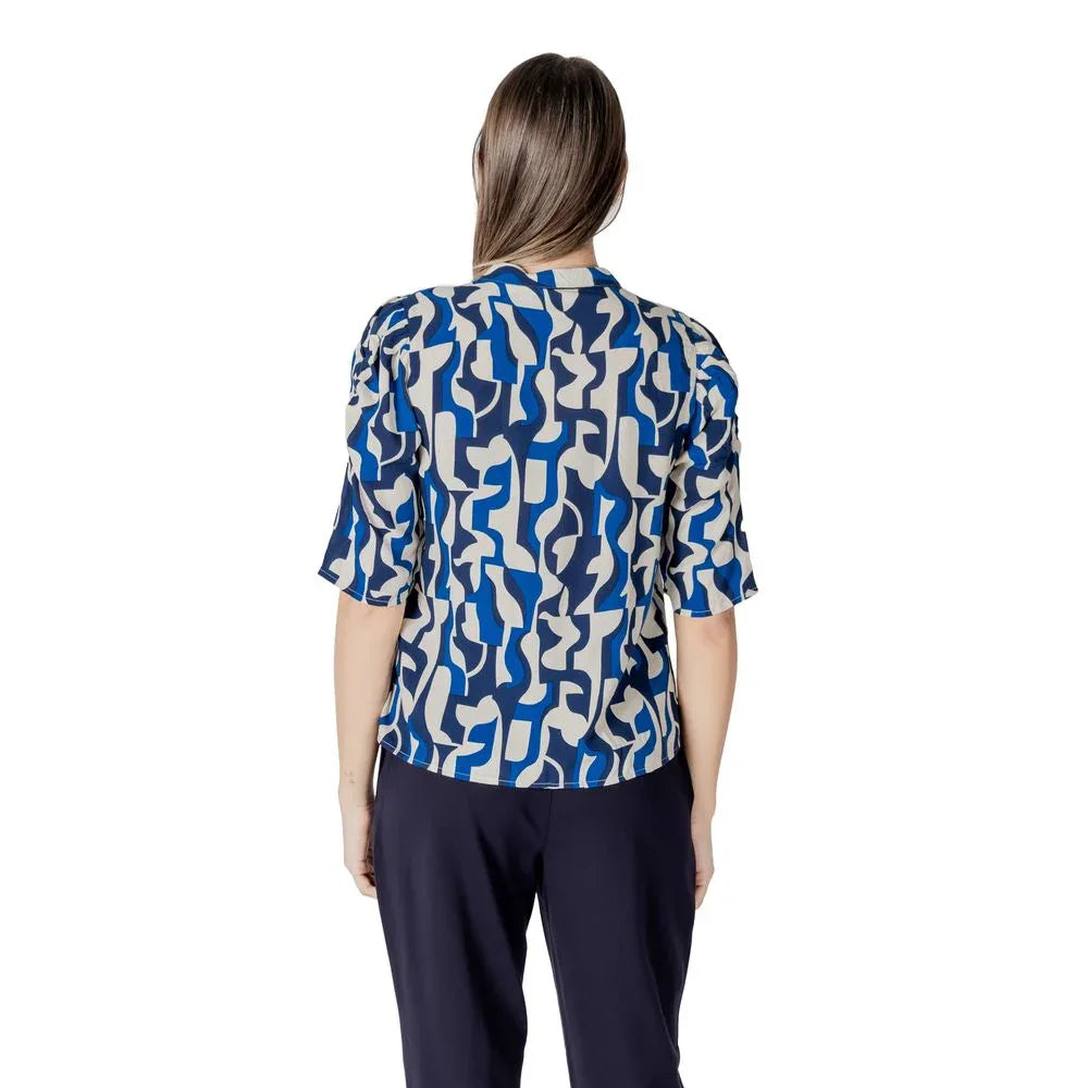 ICHI Blue Viscose Blouse - Zeiniez