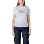 Calvin Klein Jeans White Cotton T-Shirt - Zeiniez