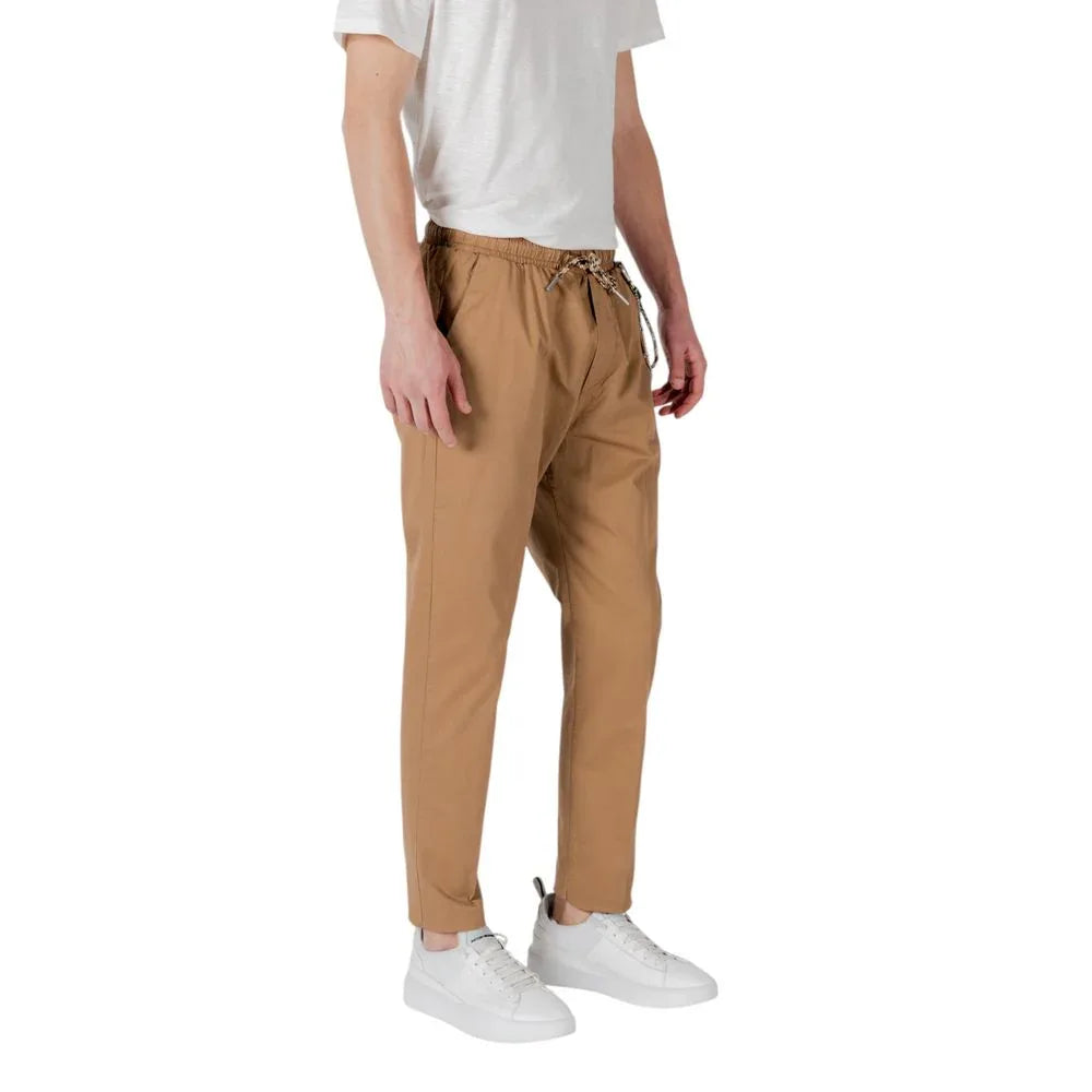 Gianni Lupo Brown Cotton Casual Pants - Zeiniez