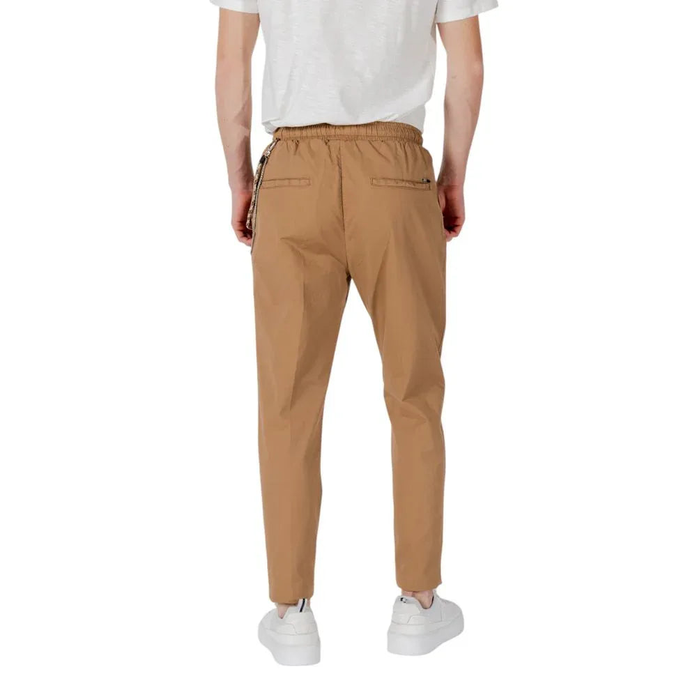 Gianni Lupo Brown Cotton Casual Pants - Zeiniez
