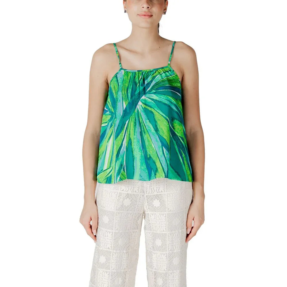 Only Green Viscose Tank Top - Zeiniez
