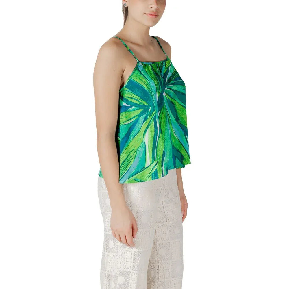 Only Green Viscose Tank Top - Zeiniez