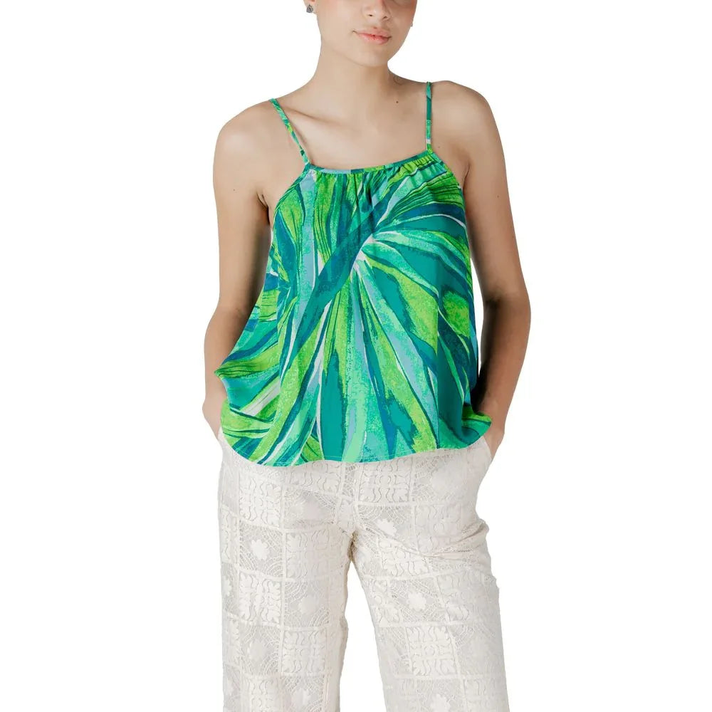 Only Green Viscose Tank Top - Zeiniez