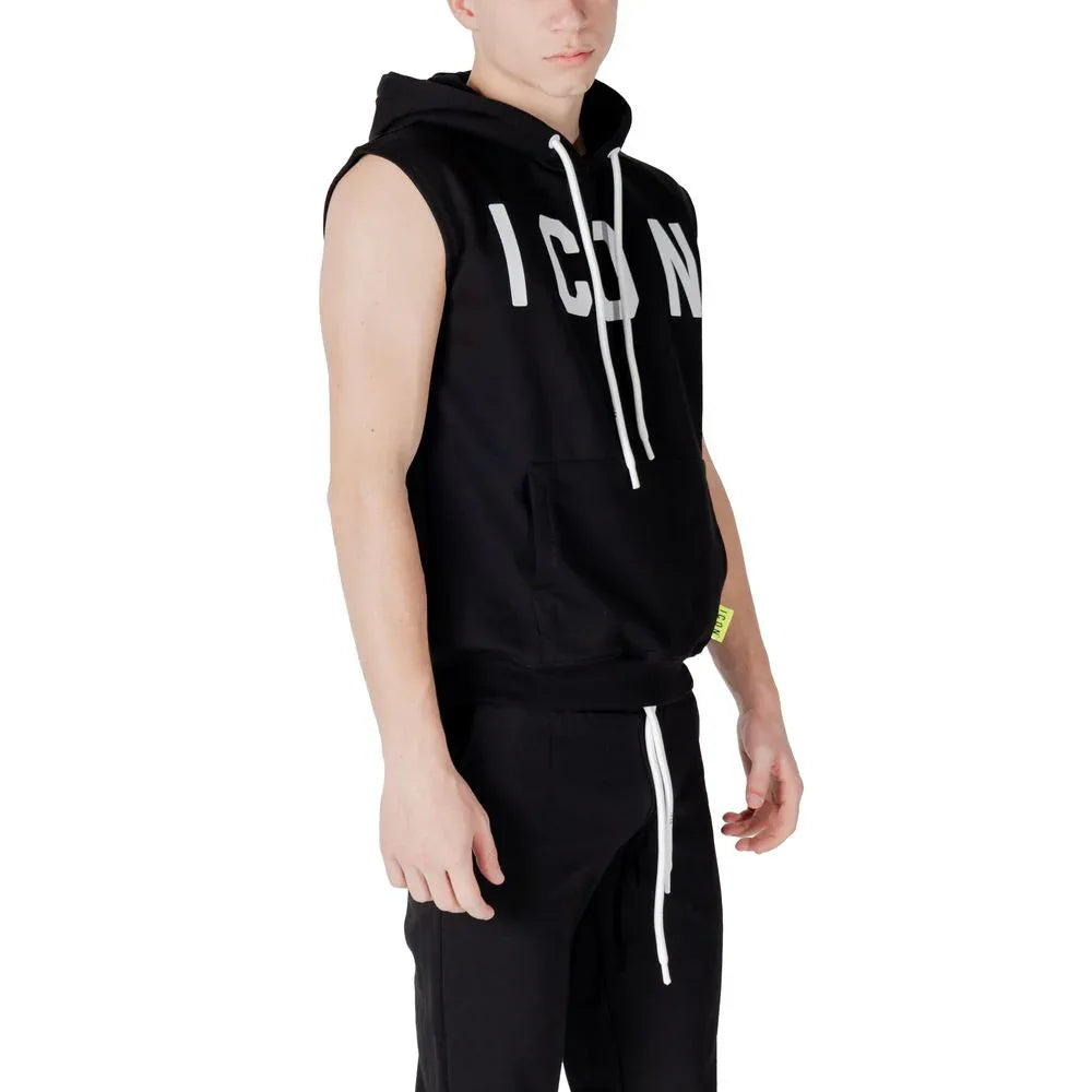 Icon Black Cotton Hoodie - Zeiniez