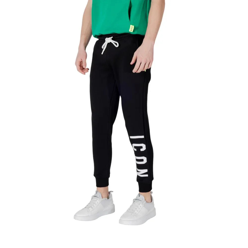 Icon Black Cotton Joggers (Workout Pants) - Zeiniez