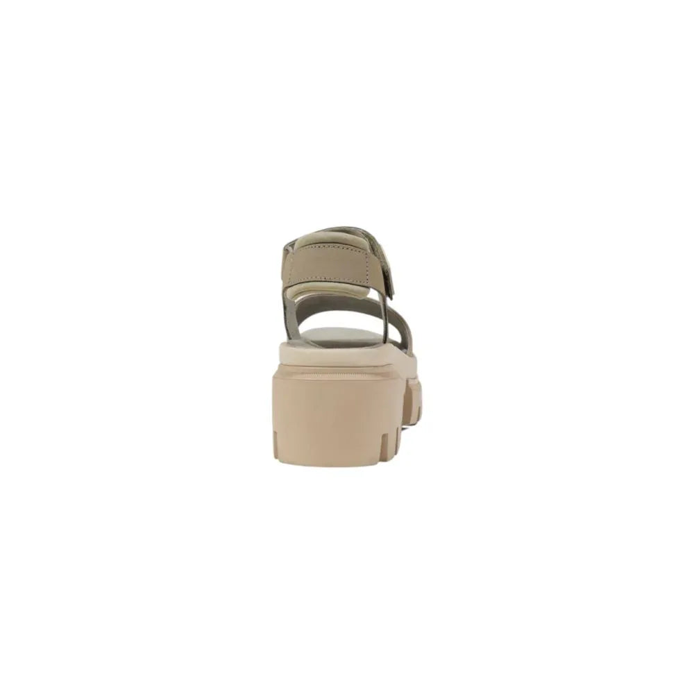 Timberland Beige Leather Platform Sandals - Zeiniez