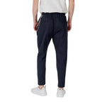 Gianni Lupo Blue Cotton Casual Pants - Zeiniez