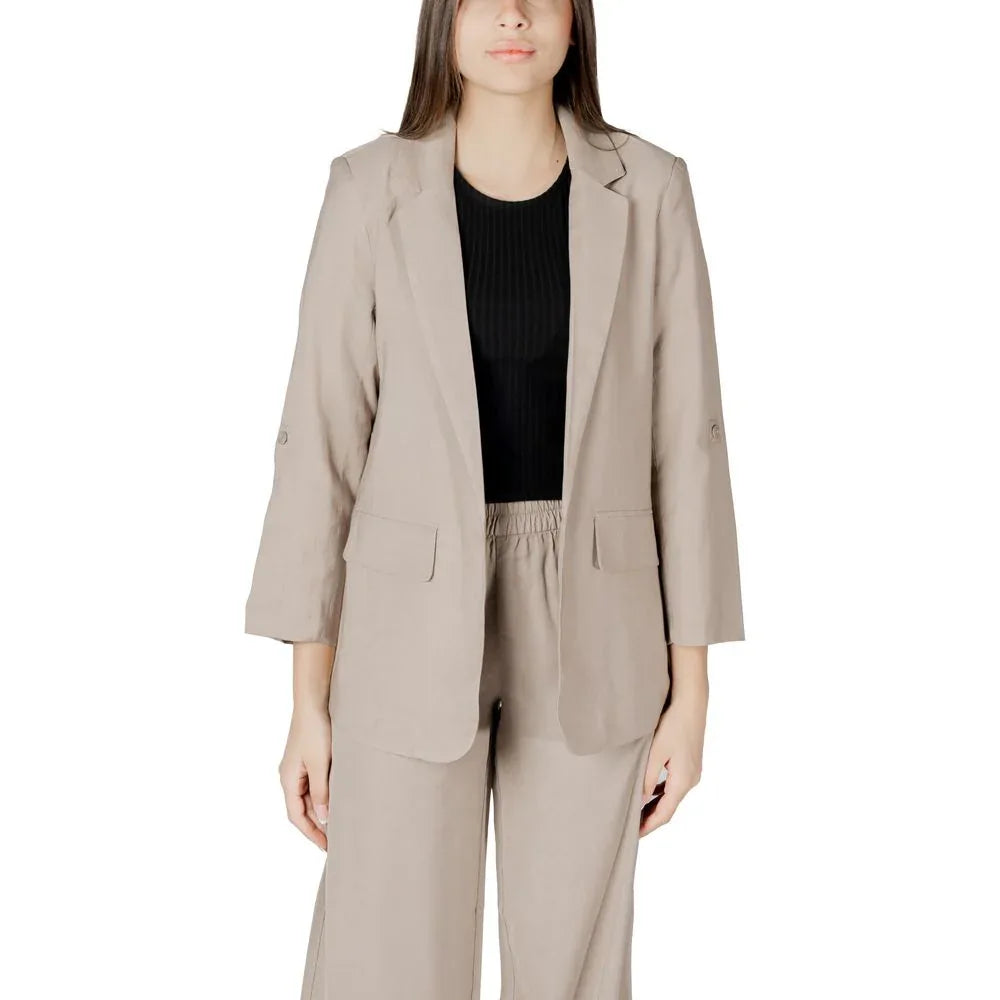 Only Beige Viscose Blazer - Zeiniez