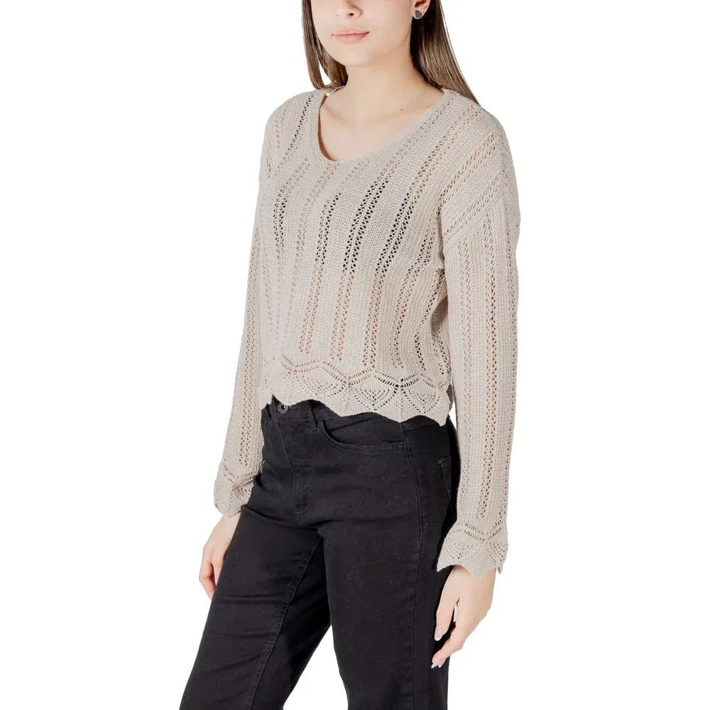 Only Beige Recycled Cotton Sweatshirt - Zeiniez