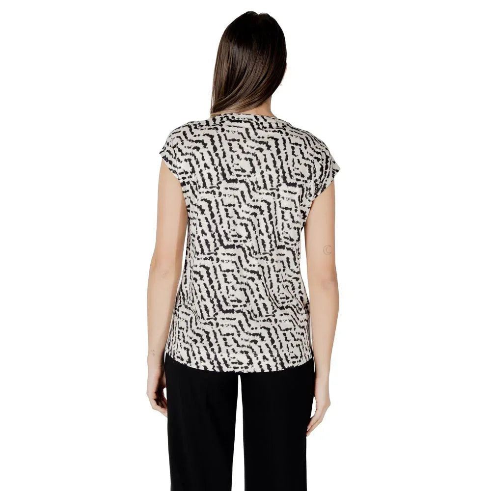 Street One Cream Cotton T-Shirt - Zeiniez