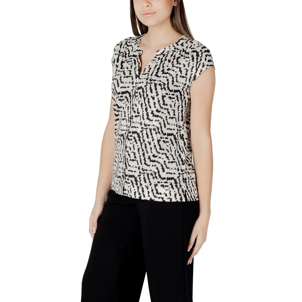 Street One Cream Cotton T-Shirt - Zeiniez