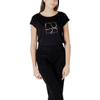 Street One Black Cotton T-Shirt - Zeiniez