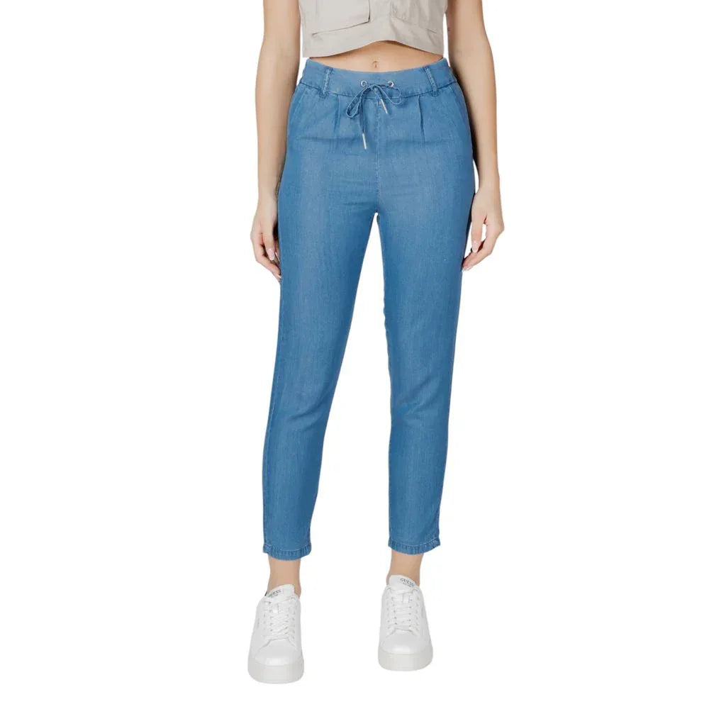 Only Blue Lyocell Casual Pants - Zeiniez