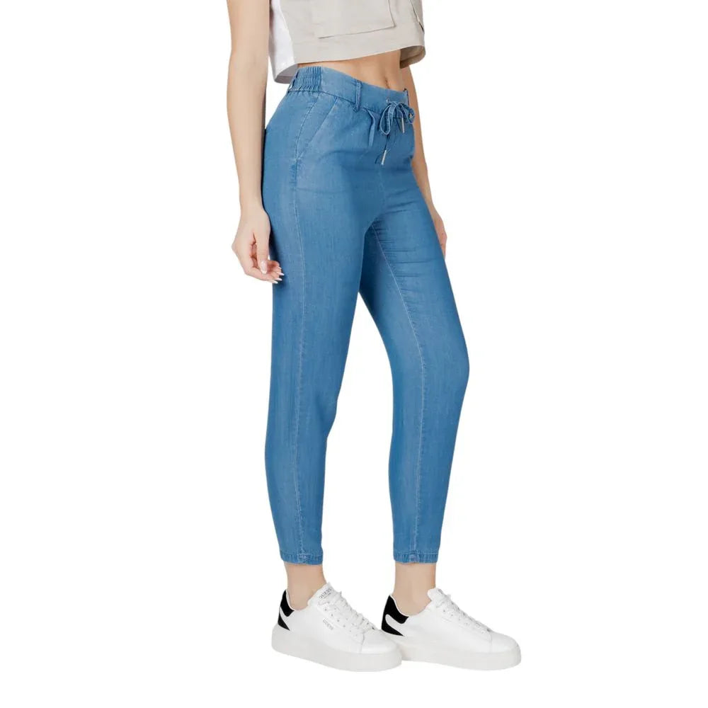 Only Blue Lyocell Casual Pants - Zeiniez