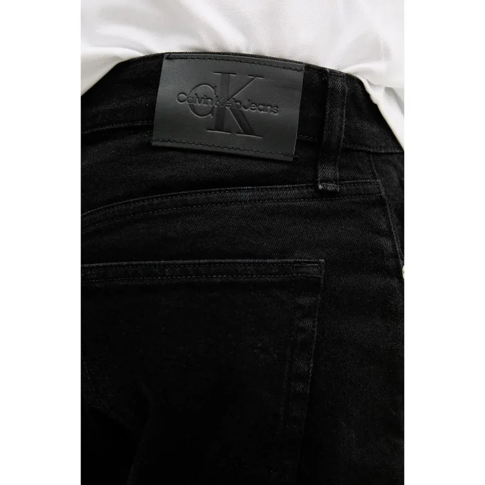 Calvin Klein Jeans Black Cotton Bermuda Shorts - Zeiniez
