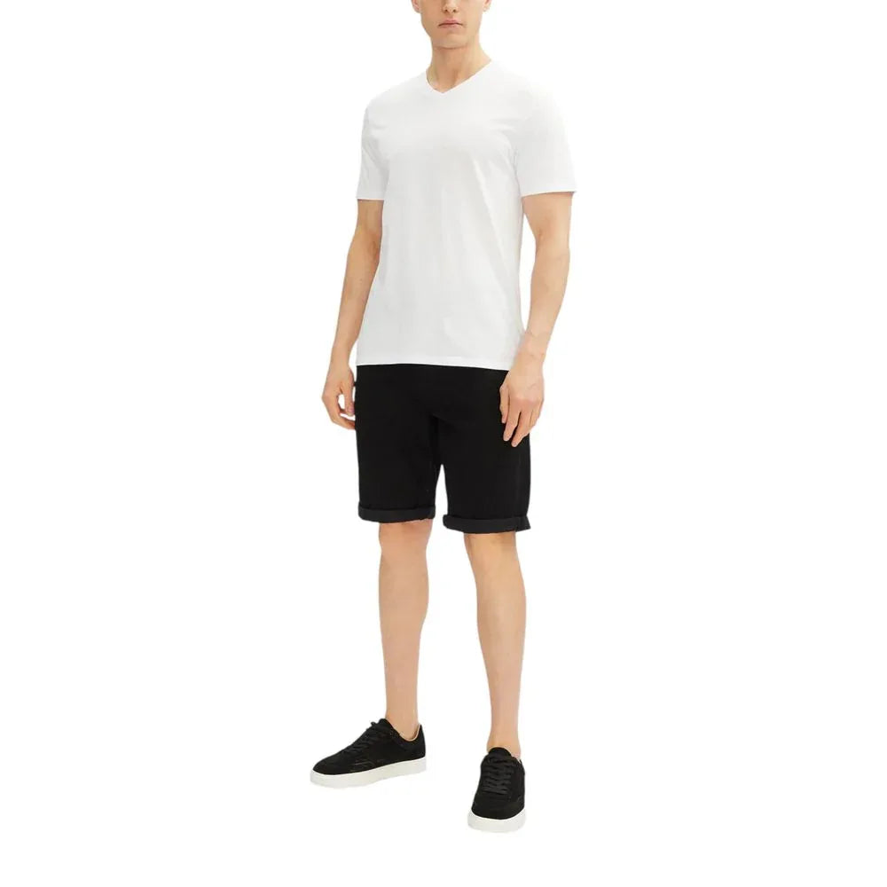 Calvin Klein Jeans Black Cotton Bermuda Shorts - Zeiniez