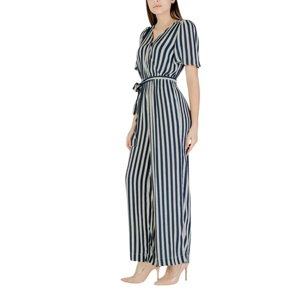 ICHI Blue Viscose Jumpsuit - Zeiniez
