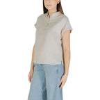 Street One Bicolor Linen Blouse - Zeiniez
