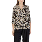 ICHI Beige Viscose Blouse
